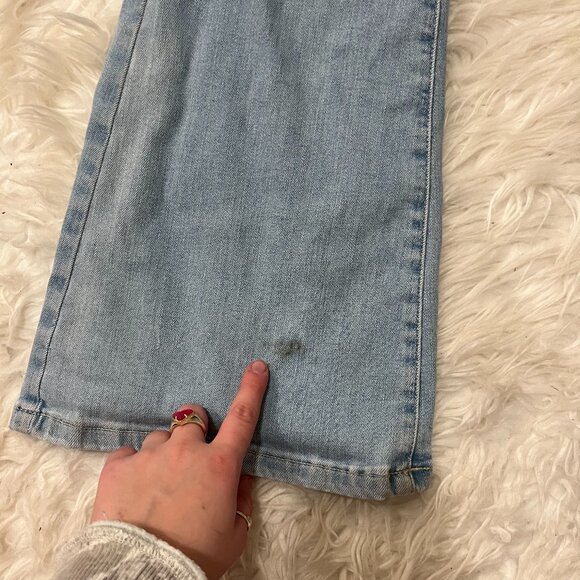 We The Free People Jayde Flare Jeans Washed Out Lightwash Jeans 28 - Picture 4 of 9